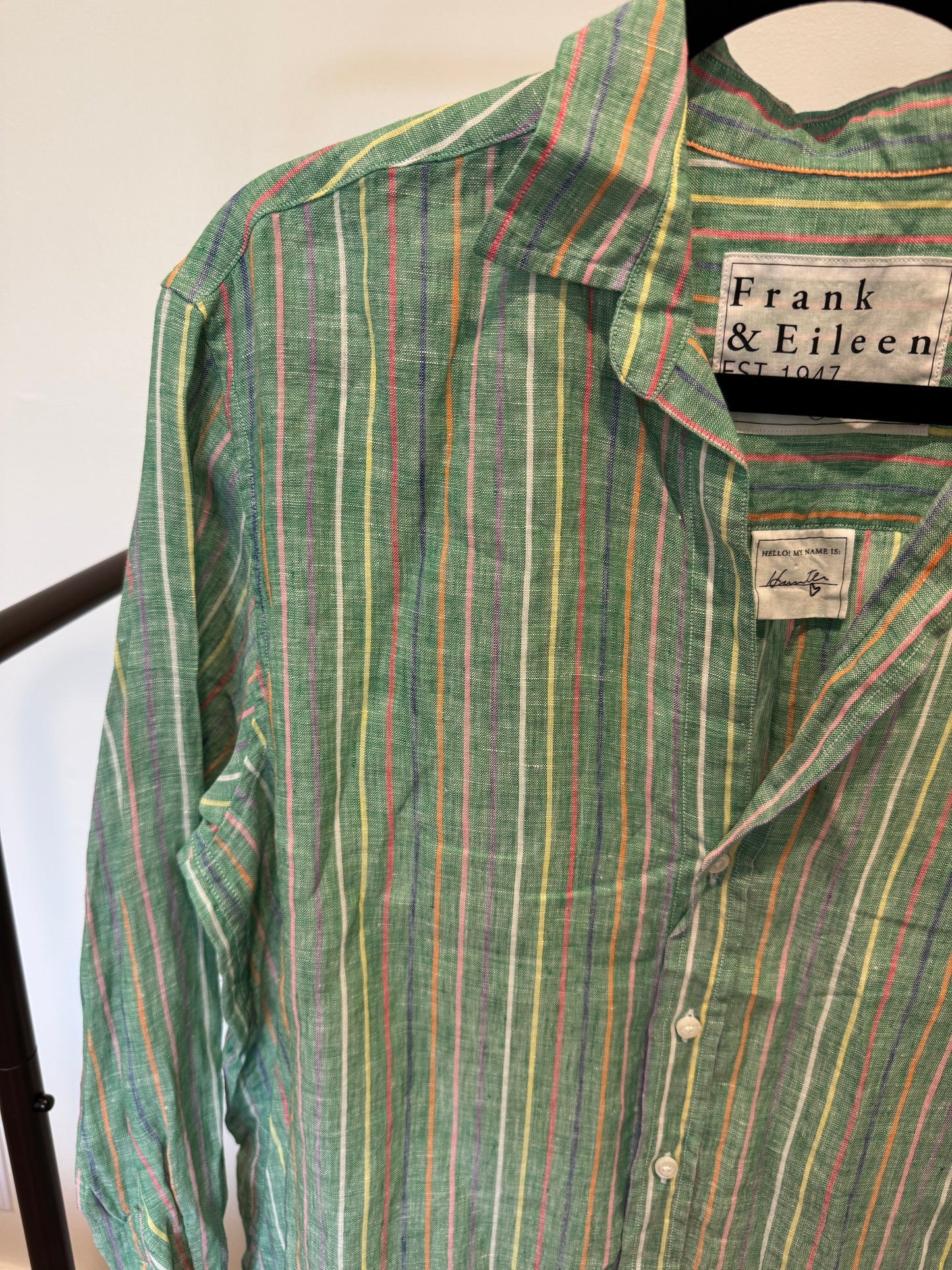 Frank & Eileen Hunter Step-Hen Linen Shirtdress size M