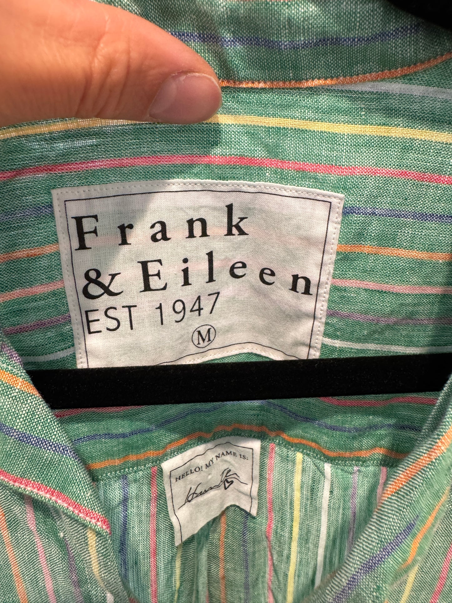 Frank & Eileen Hunter Step-Hen Linen Shirtdress size M