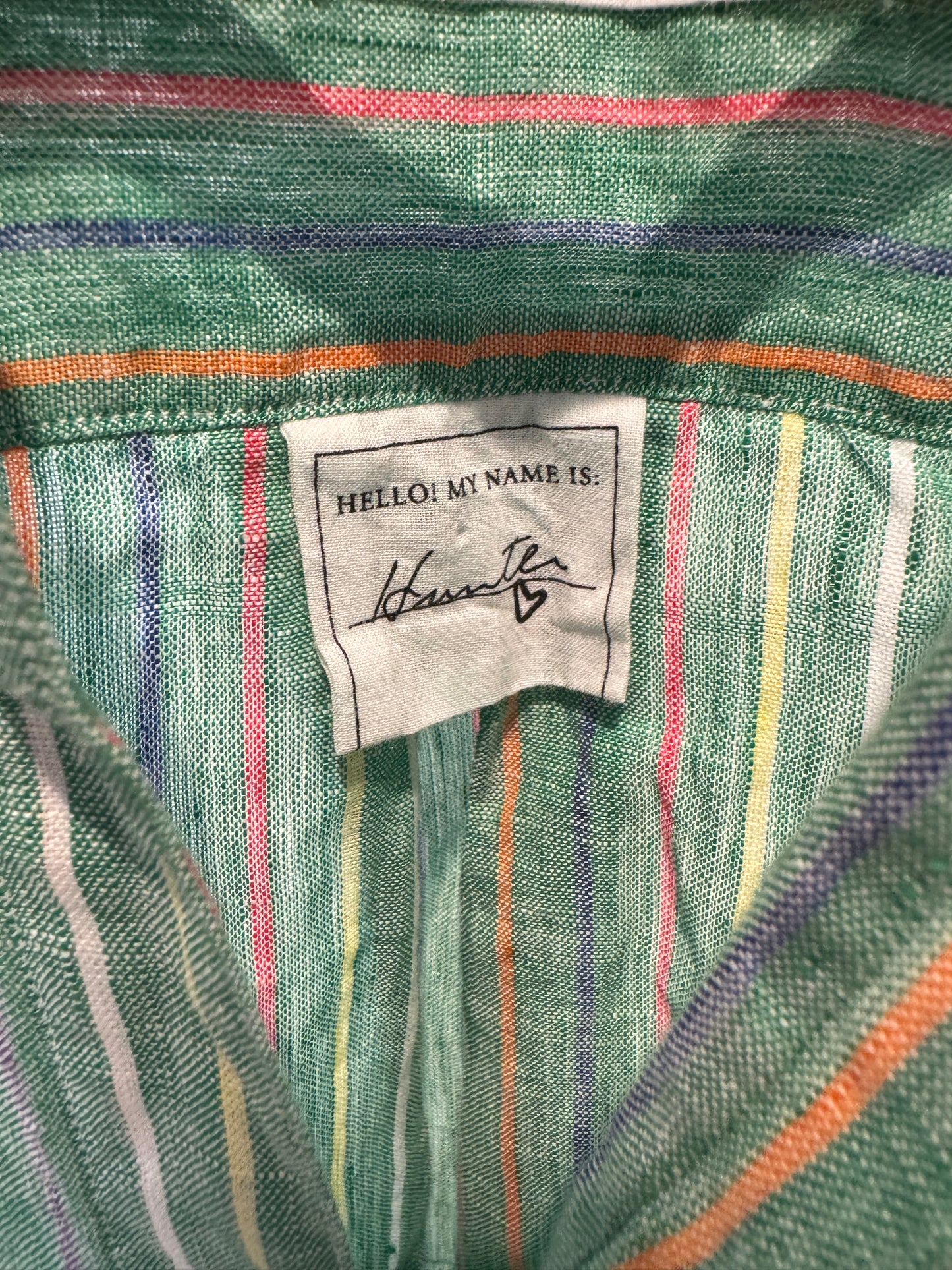 Frank & Eileen Hunter Step-Hen Linen Shirtdress size M