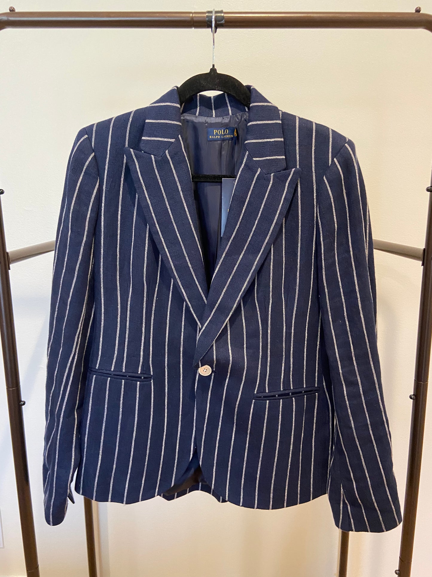 Polo Ralph Lauren Cotton and Linen Striped Blazer size 8