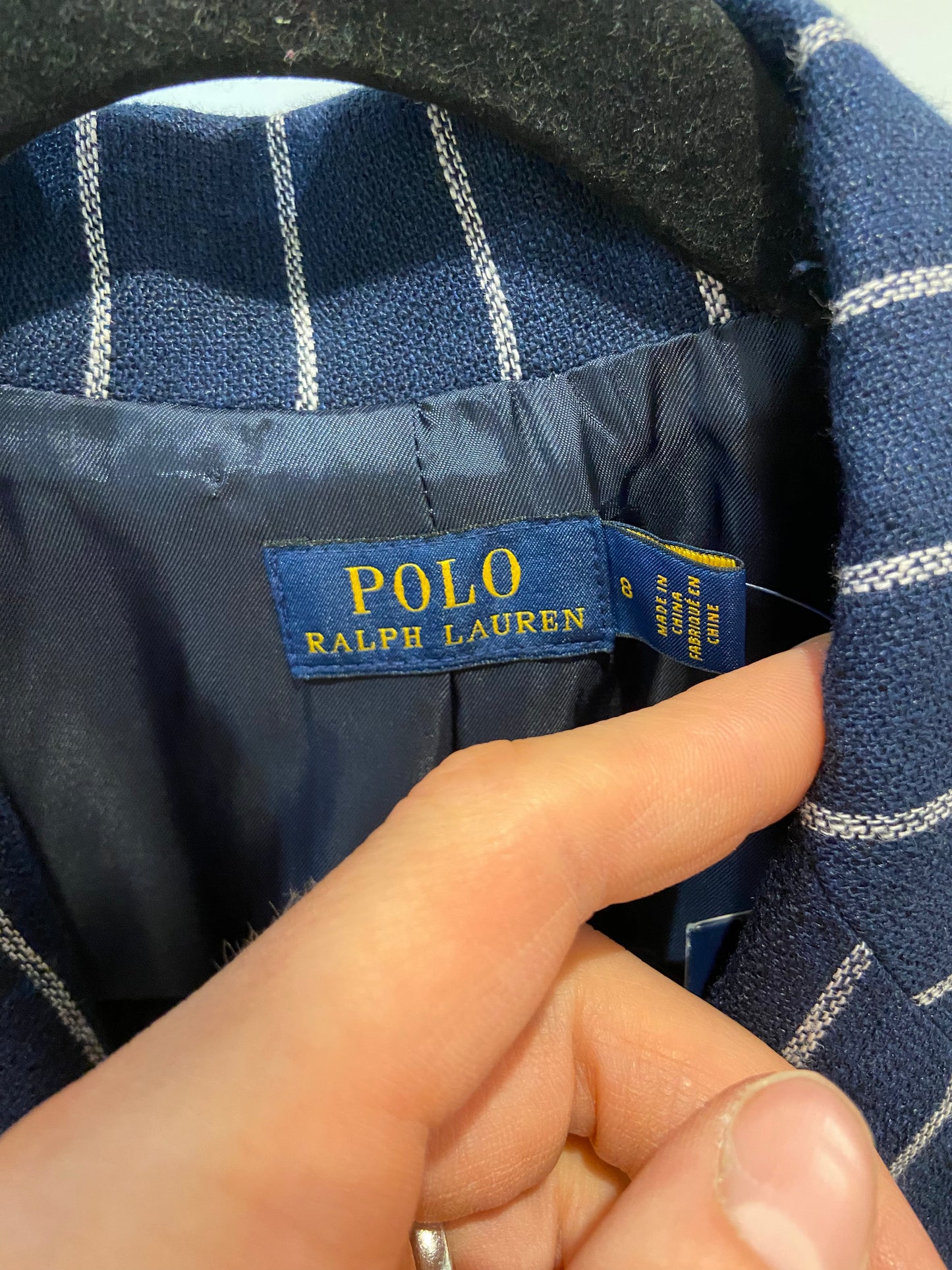 Polo Ralph Lauren Cotton and Linen Striped Blazer size 8