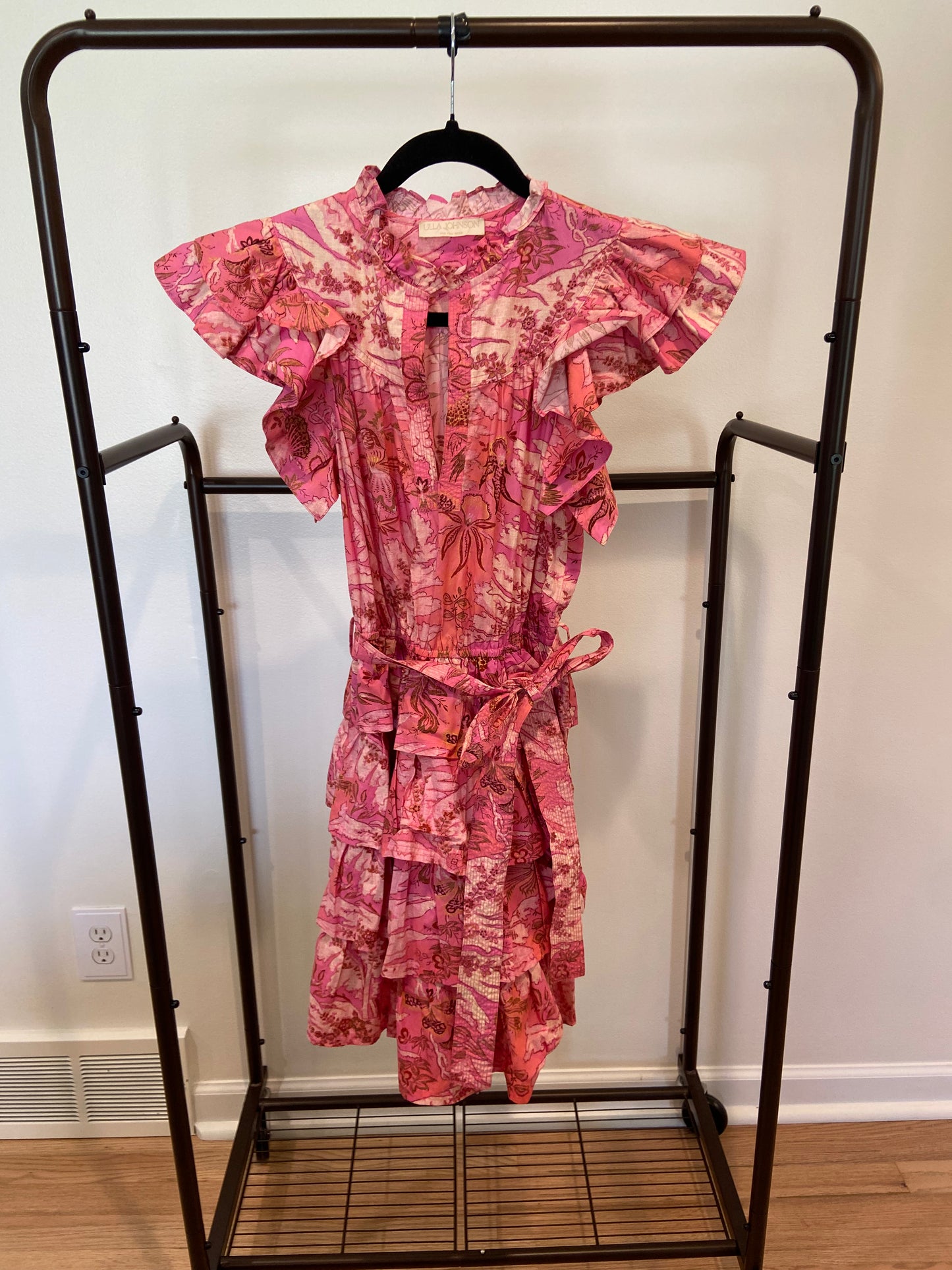 Ulla Johnson Lulua Dress Tiered Ruffle Mini Dress size 2