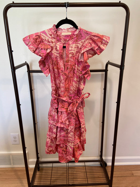 Ulla Johnson Lulua Dress Tiered Ruffle Mini Dress size 2