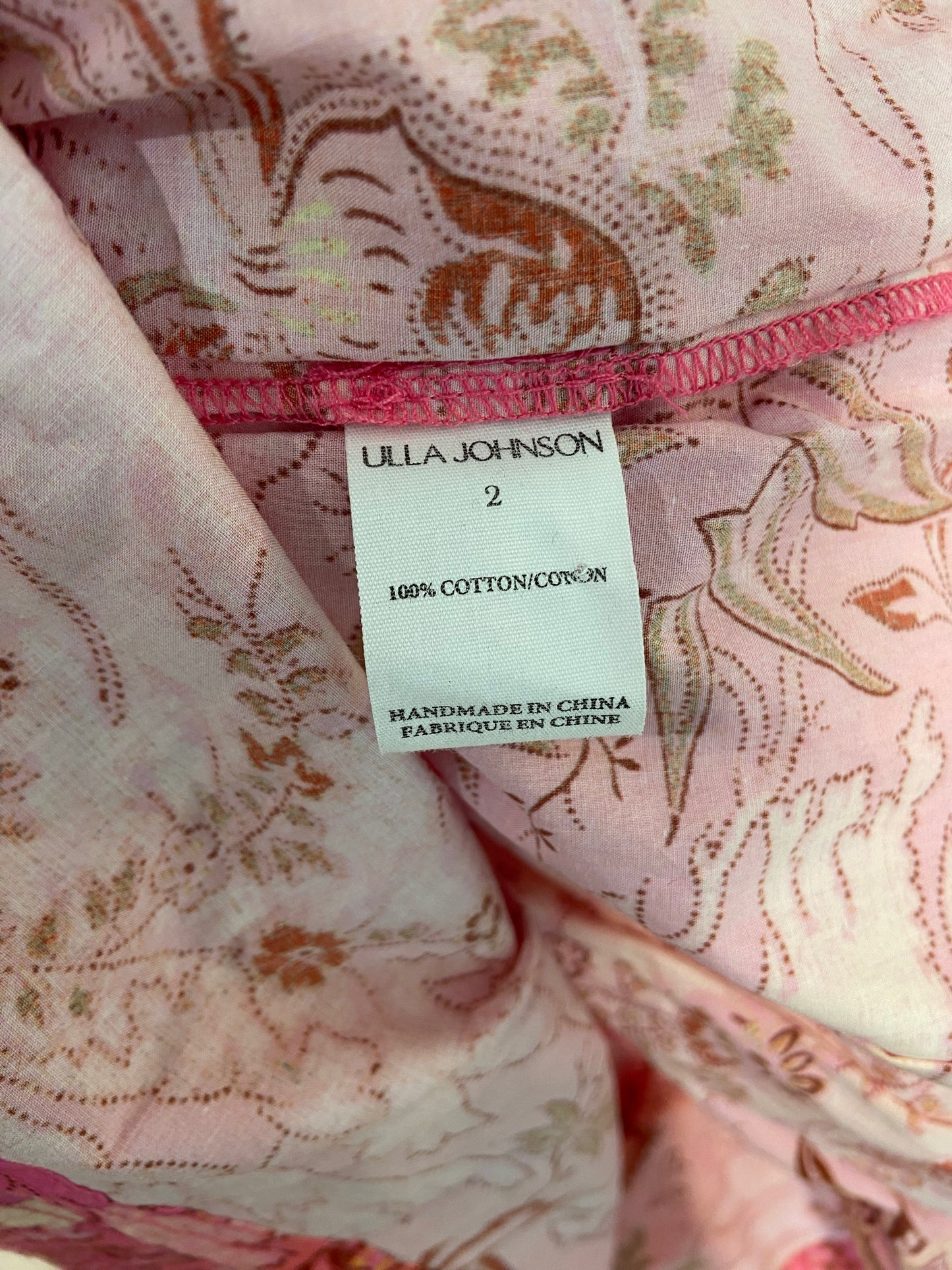 Ulla Johnson Lulua Dress Tiered Ruffle Mini Dress size 2