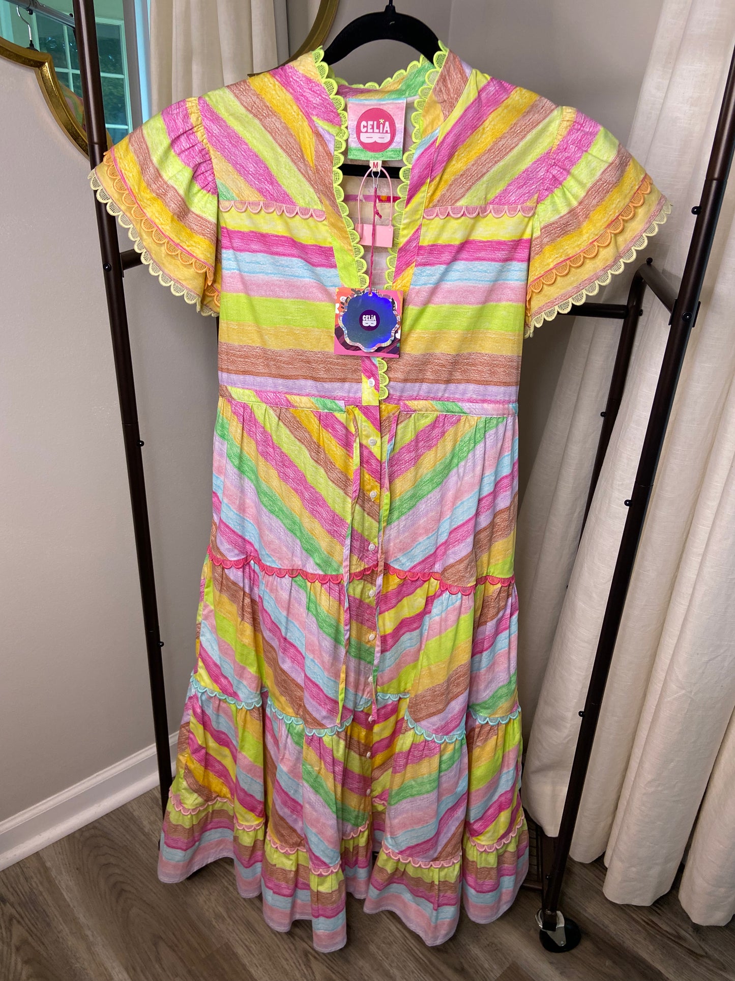 Celia B Echoes Midi dress size M