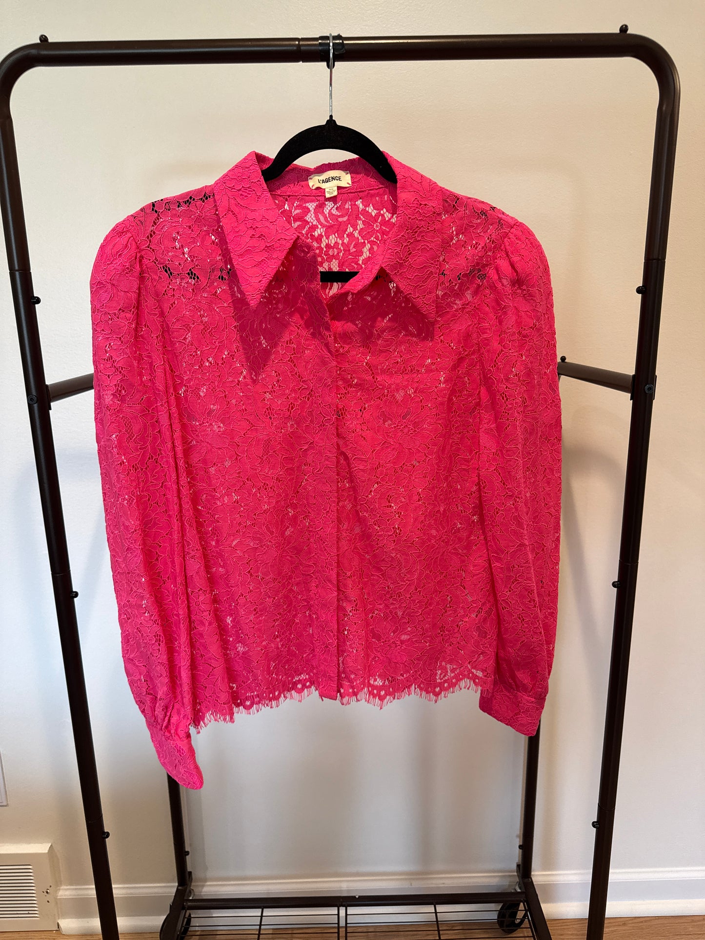 L'Agence Jenica Lace Blouse Rose size M