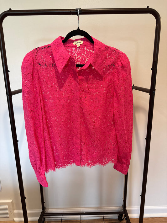 L'Agence Jenica Lace Blouse Rose size M