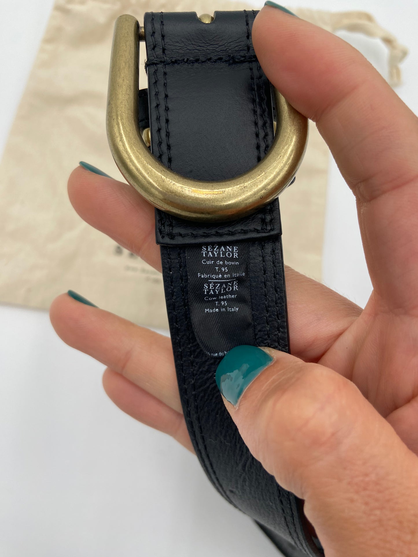 Sezane Taylor Belt Black size 95