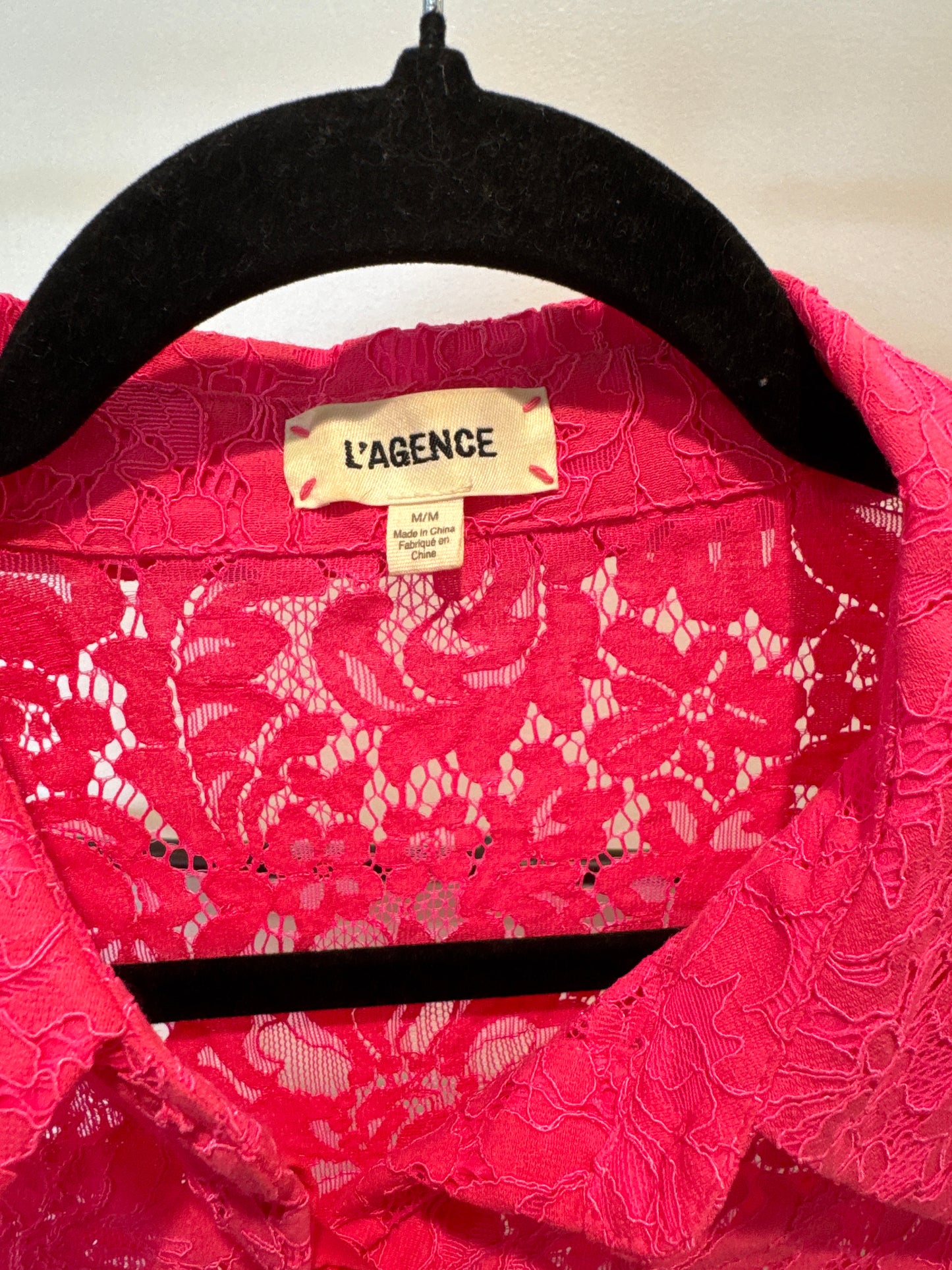 L'Agence Jenica Lace Blouse Rose size M