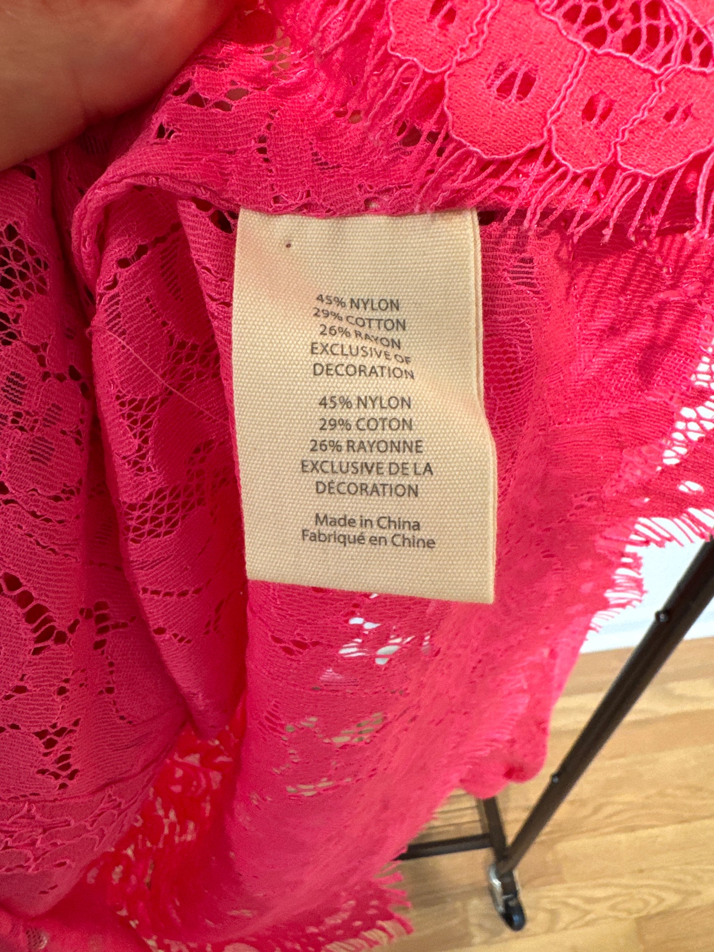 L'Agence Jenica Lace Blouse Rose size M
