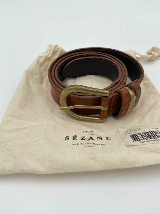 Sezane Taylor Croco Cognac Belt size 95