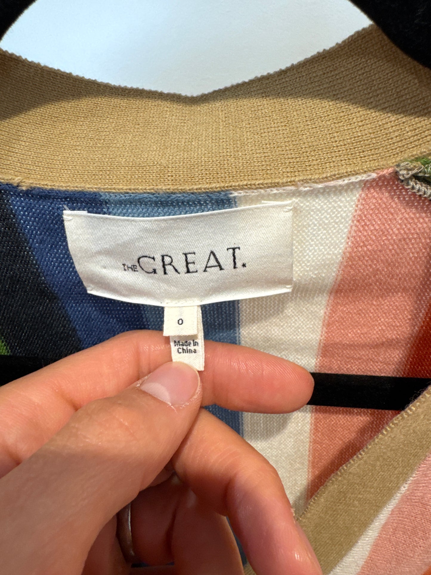 The Great The Varsity Stripe Wool Blend Cardigan size 0 US XS