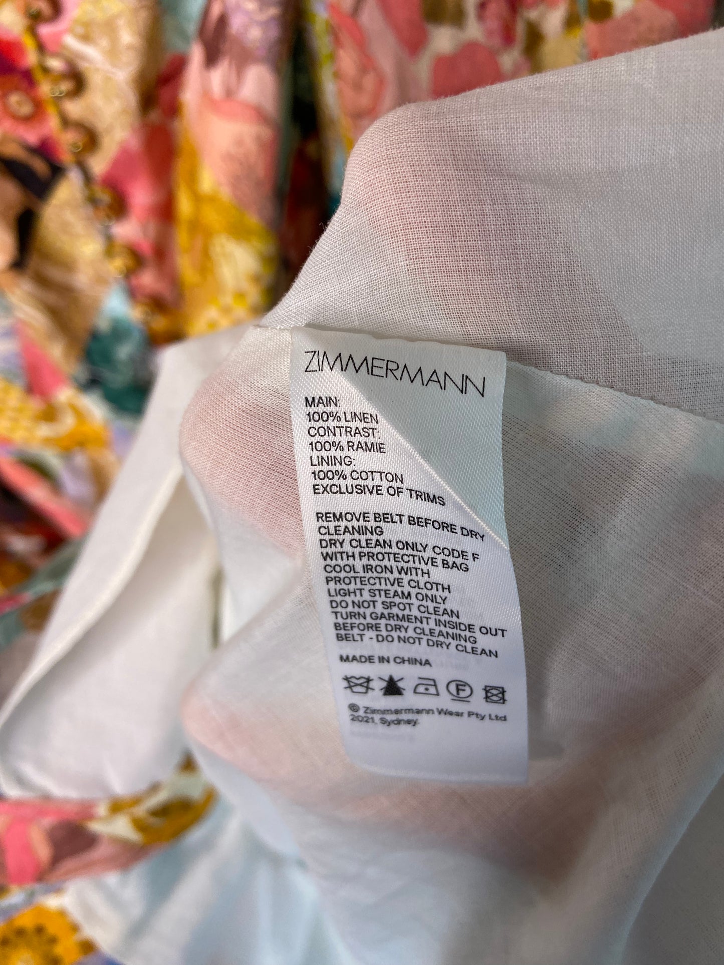 Zimmermann Tempo Kaleidoscope Mini Dress  size US 6