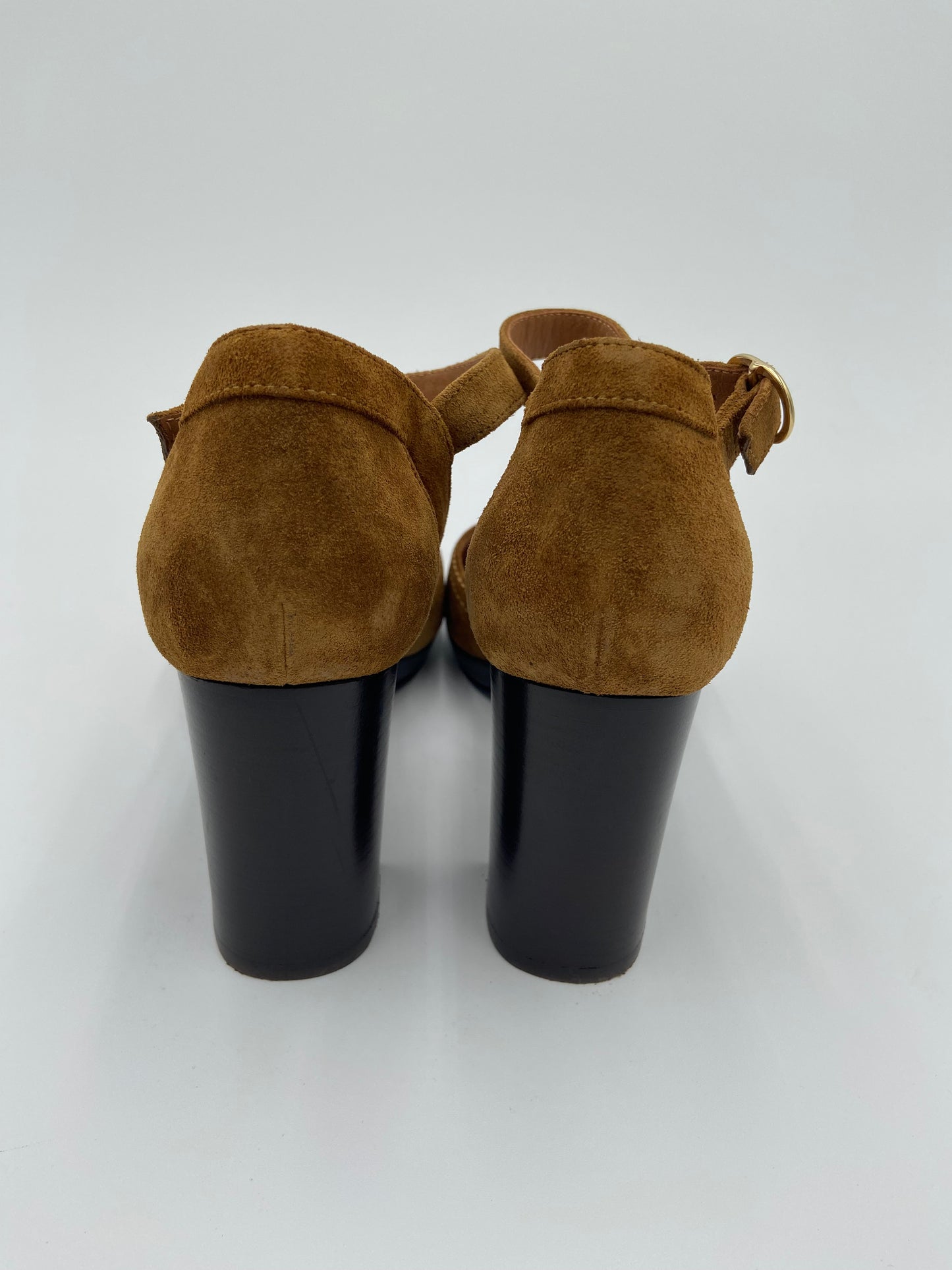 Sezane Katie Suede Mary Jane Pumps size 38