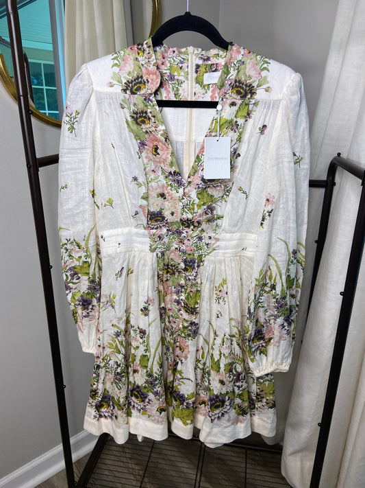 Zimmermann Halliday Plunge Mini Dress size US 8