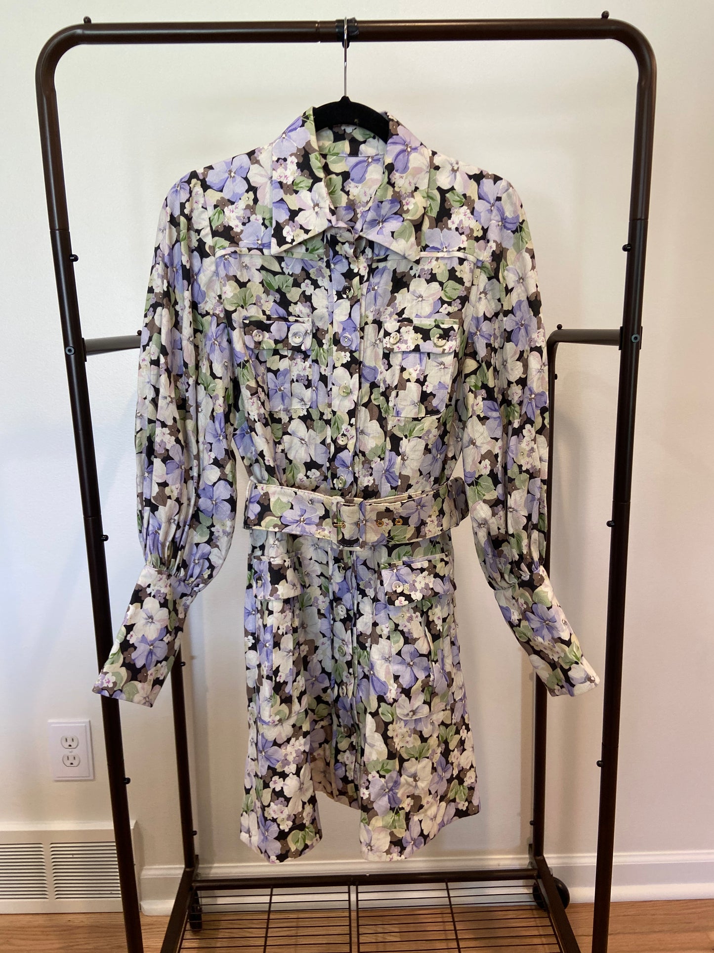 Zimmermann Ninety-Six Shirt Mini Dress size AU 1 - us 6