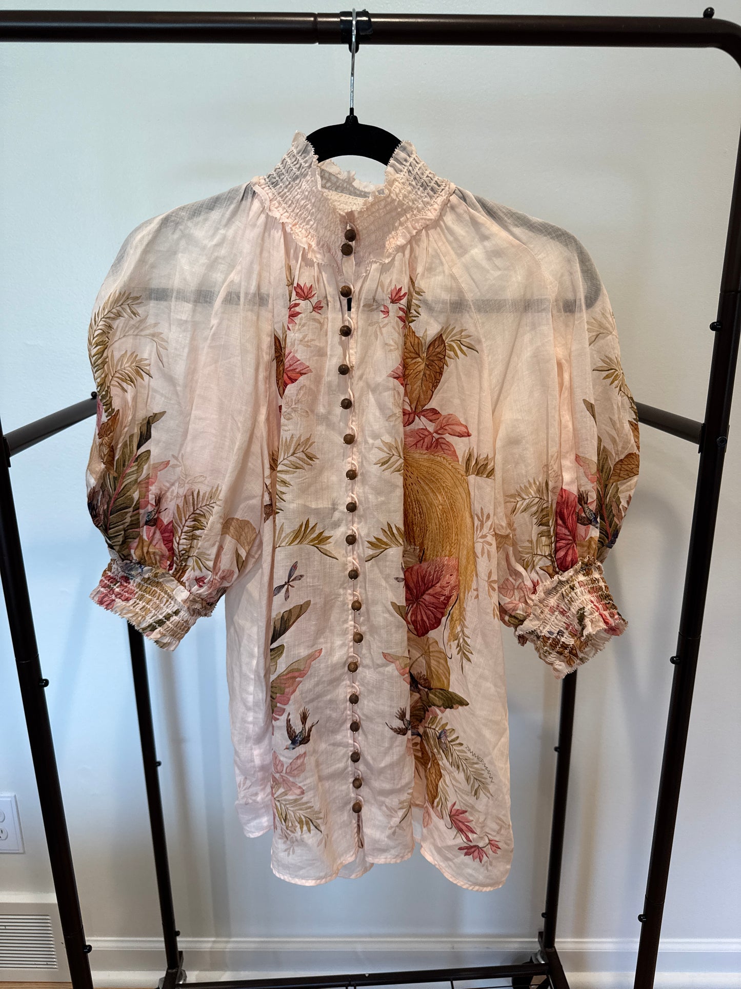 Zimmermann Ascension Tuck Short with Ascension Billow Blouse size 2 US 8