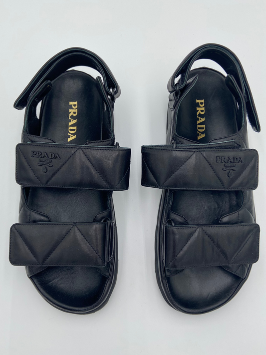 Prada Padded Nappa Leather Sandals size 40