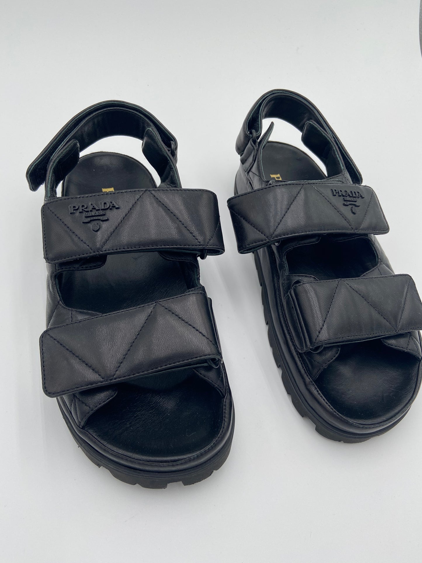 Prada Padded Nappa Leather Sandals size 40