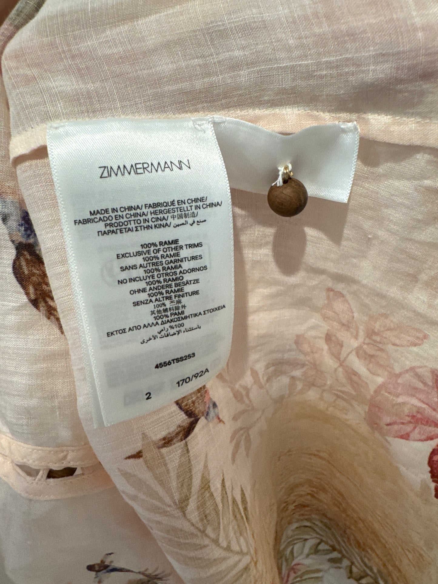 Zimmermann Ascension Tuck Short with Ascension Billow Blouse size 2 US 8