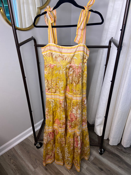 Zimmermann Tiered Floral-Print Cotton-Gauze Midi Dress size US 8