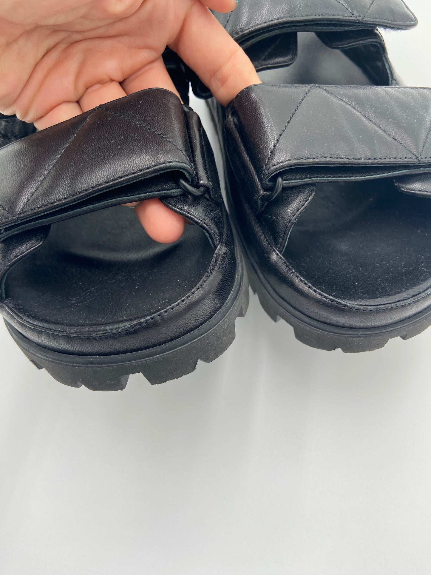 Prada Padded Nappa Leather Sandals size 40