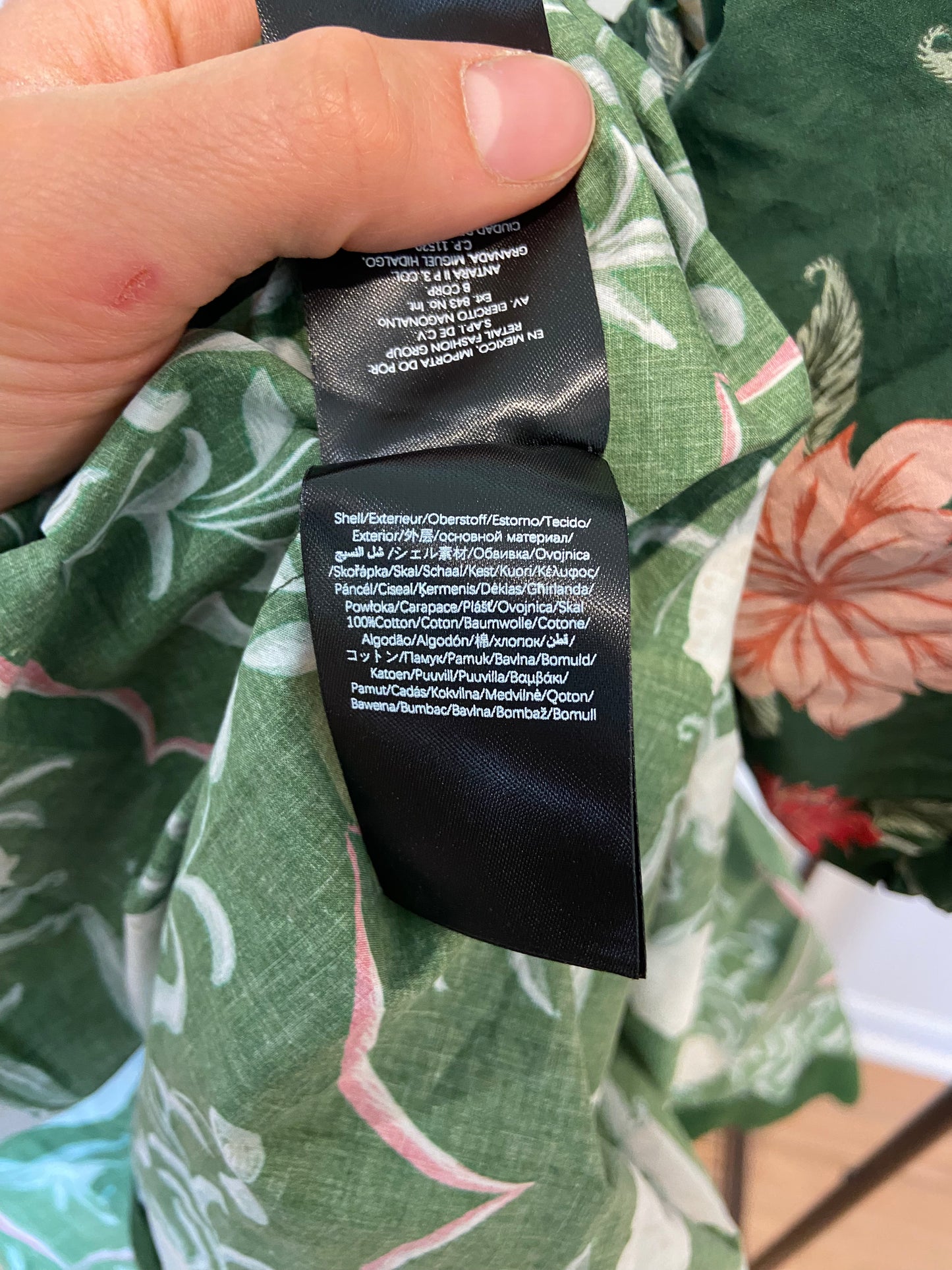 Farm Rio Green Pineapple Garden Organic Cotton Maxi Dress size S