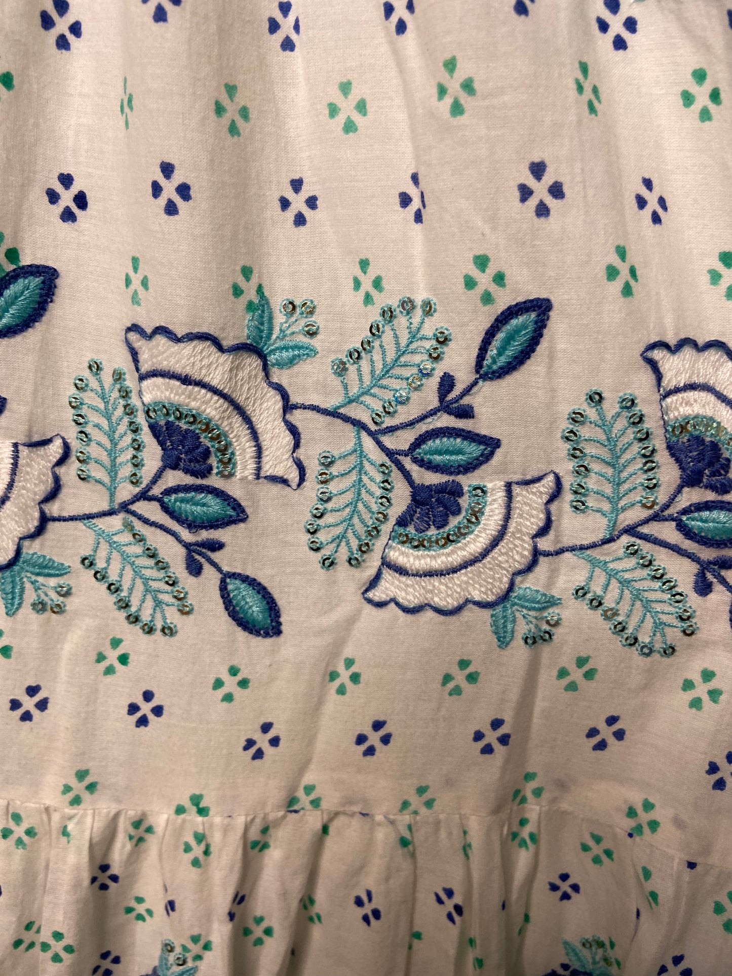 Oliphant Smocked Maxi Dress size M