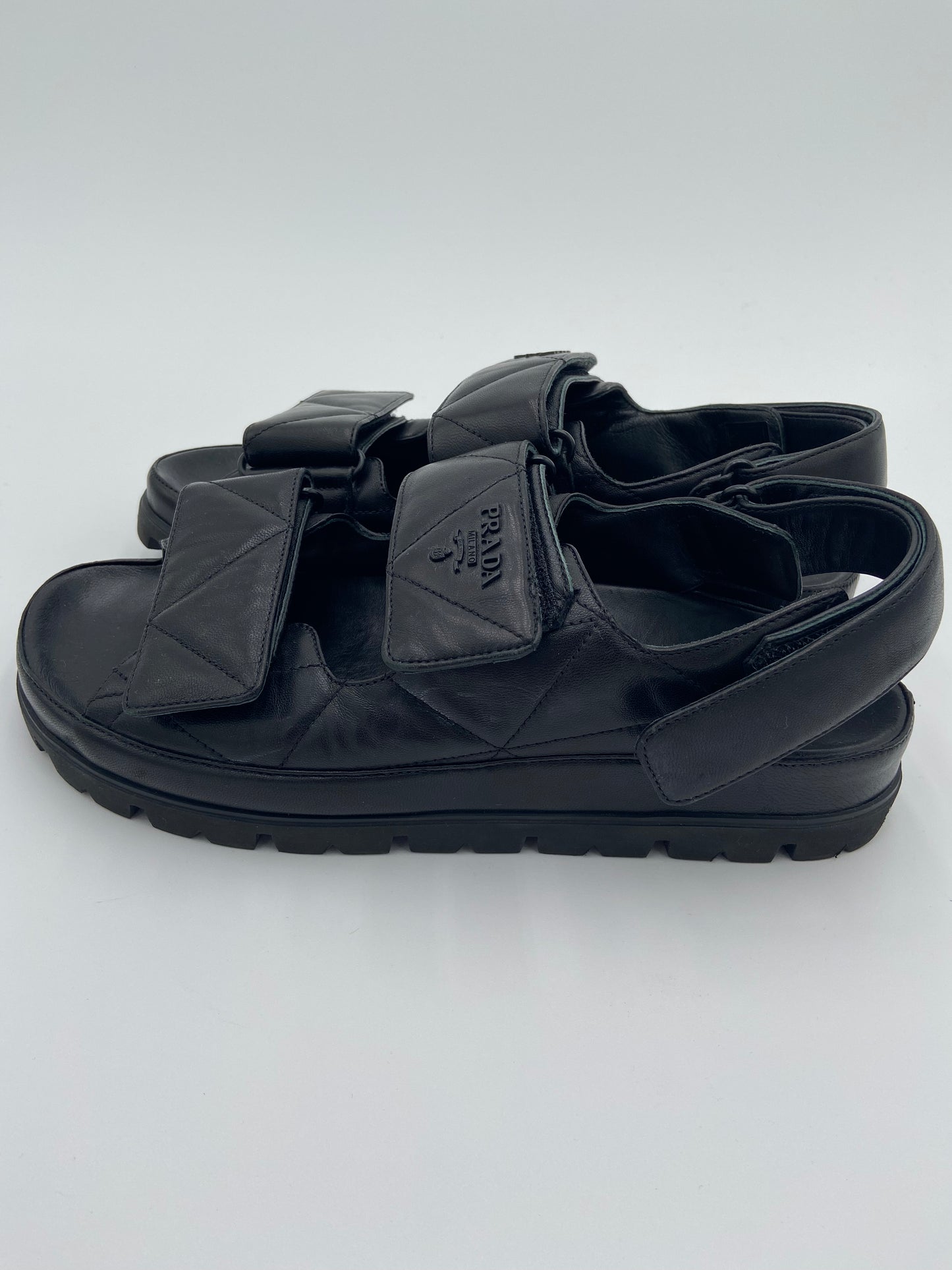 Prada Padded Nappa Leather Sandals size 40