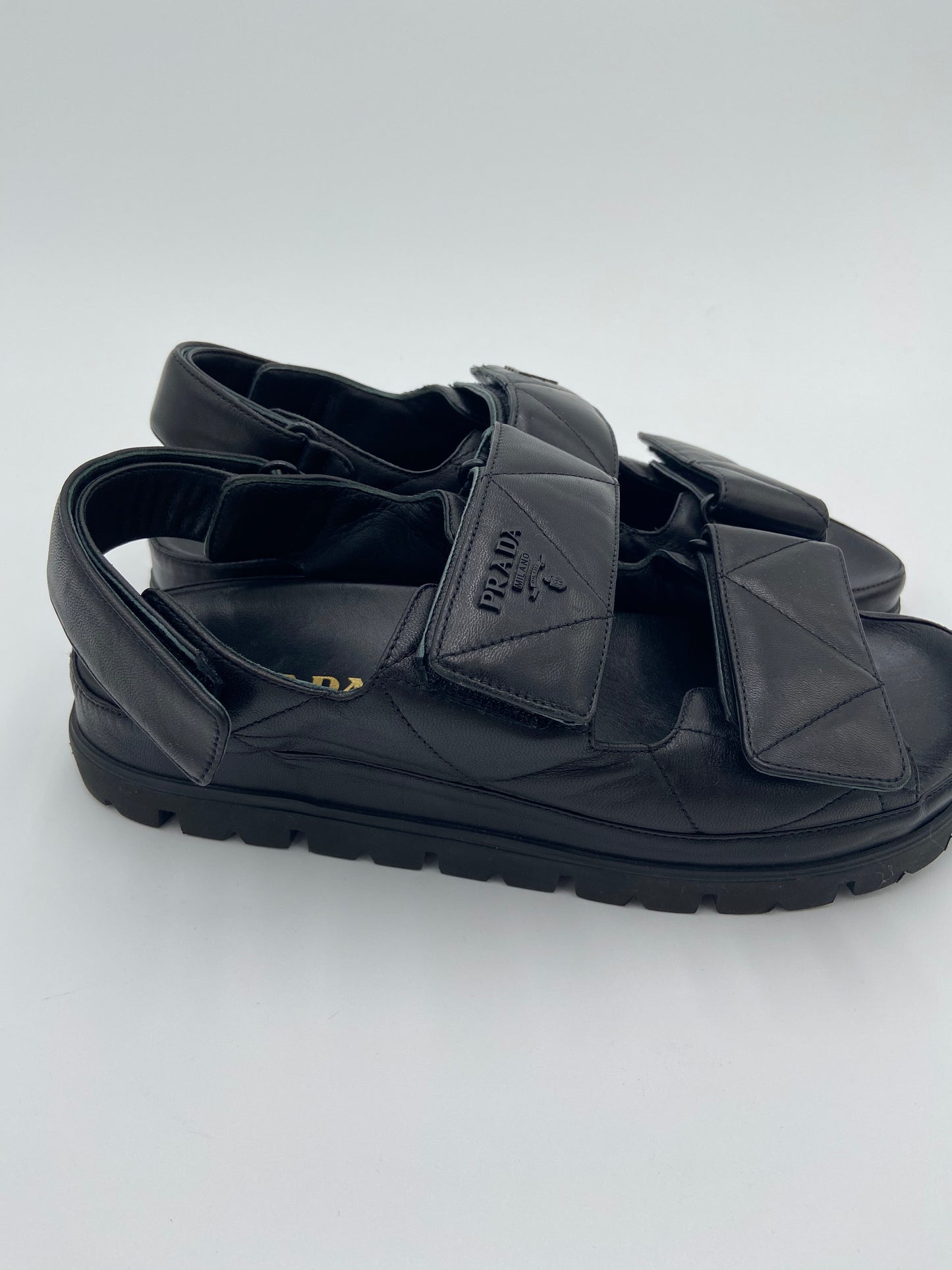 Prada Padded Nappa Leather Sandals size 40