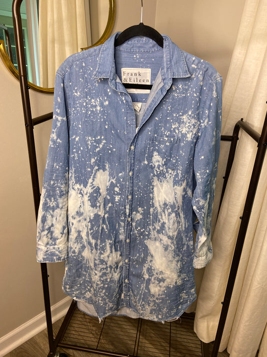 Frank and Eileen Mary Distressed Shirt Dress size L