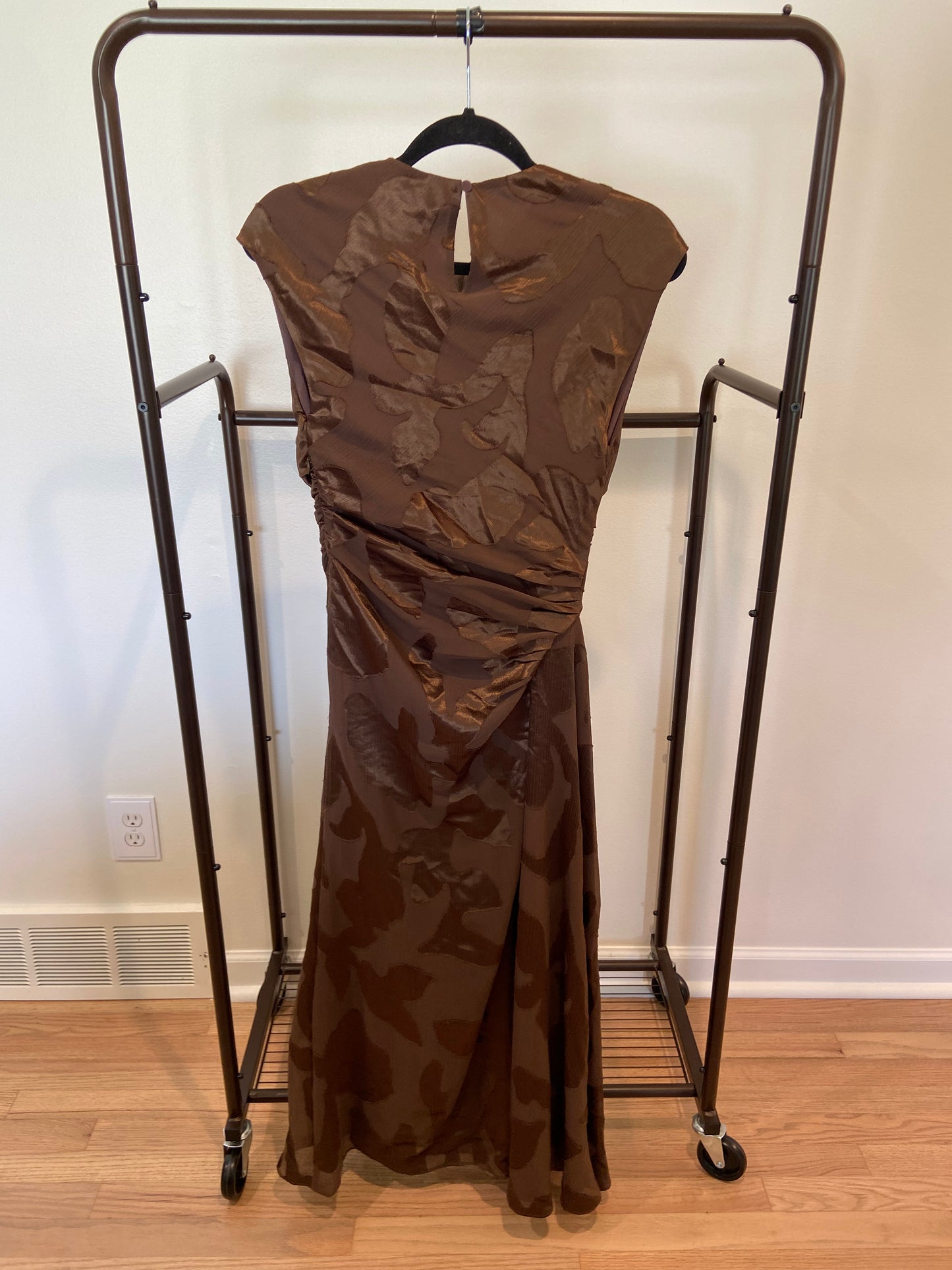 Simkhai Burke Draped Silk Midi Dress size 0