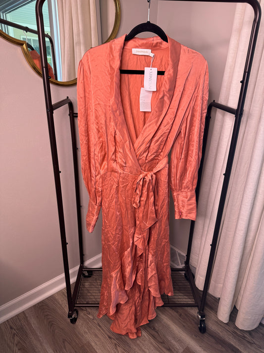 ZIMMERMANN Silk Wrap Midi Dress size US 10