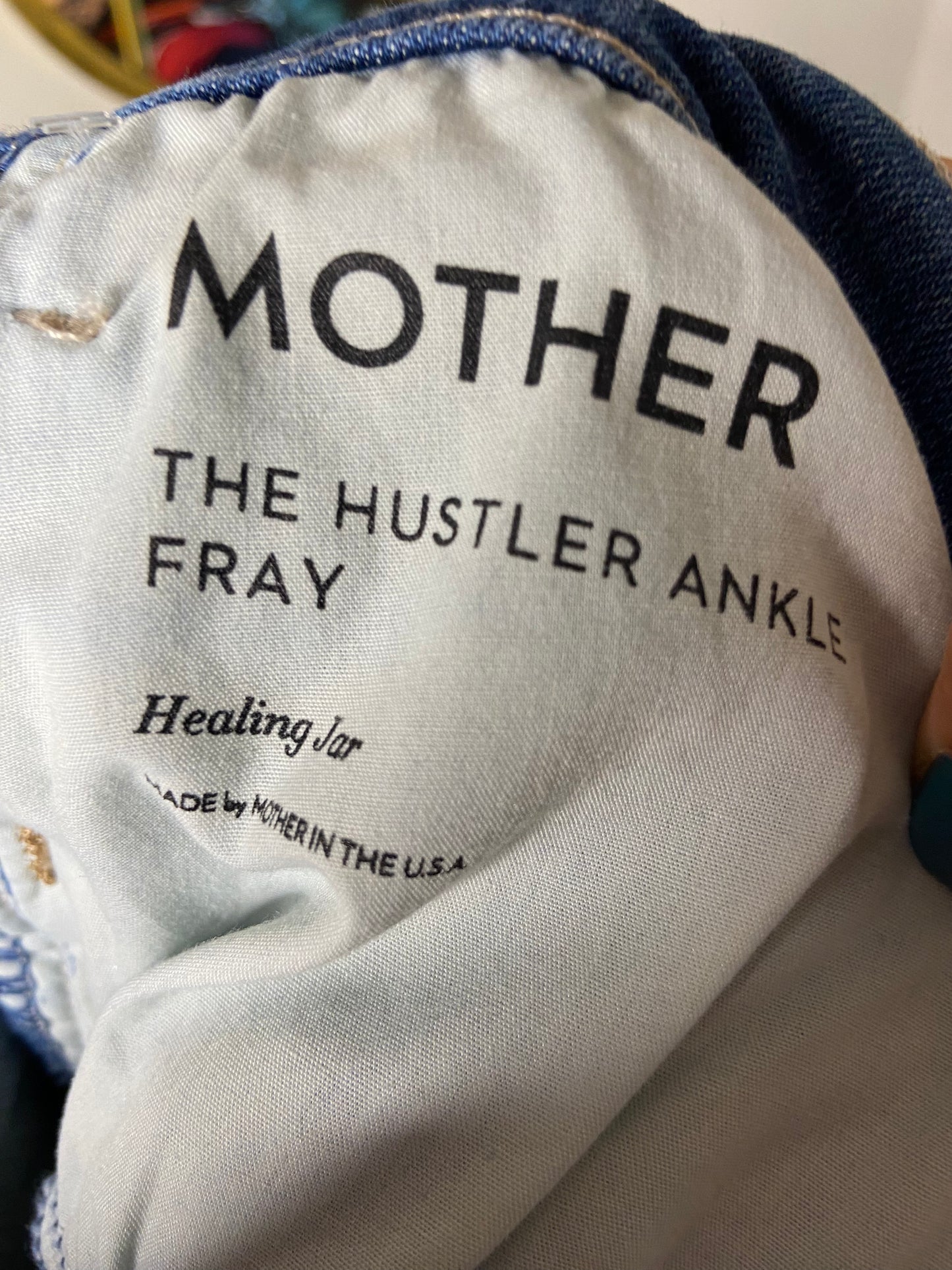 Mother The Hustler Ankle Fray Jeans size 29
