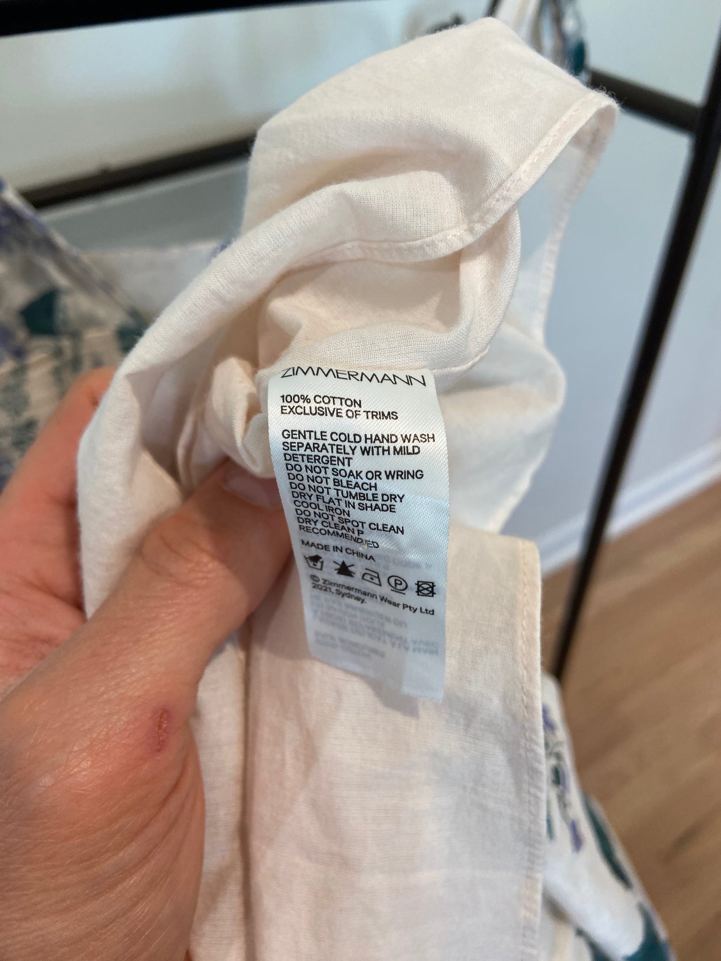 Zimmermann Cassia Tie Shoulder Dress size AU 2