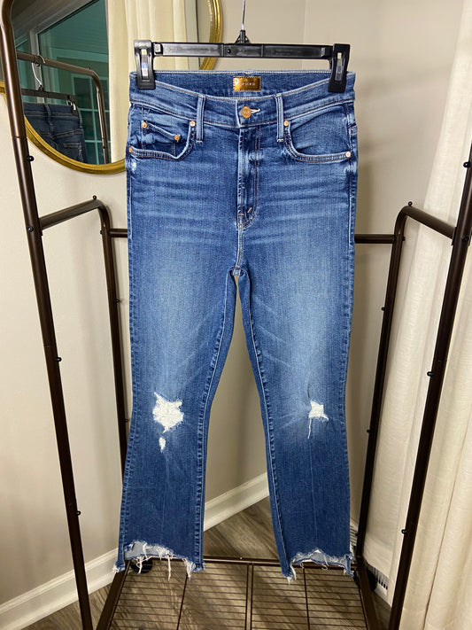 Mother The Insider Crop Step Chew Jeans size 25
