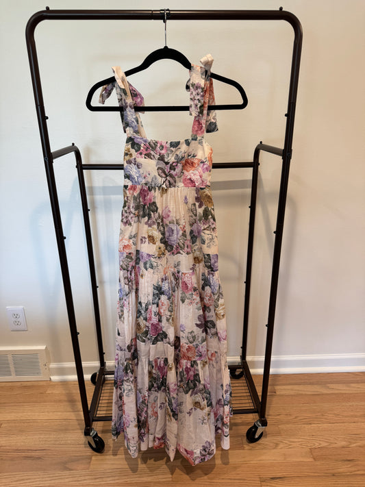Zimmermann Brighton Tie Shoulder Dress SIZE 0P US 2P
