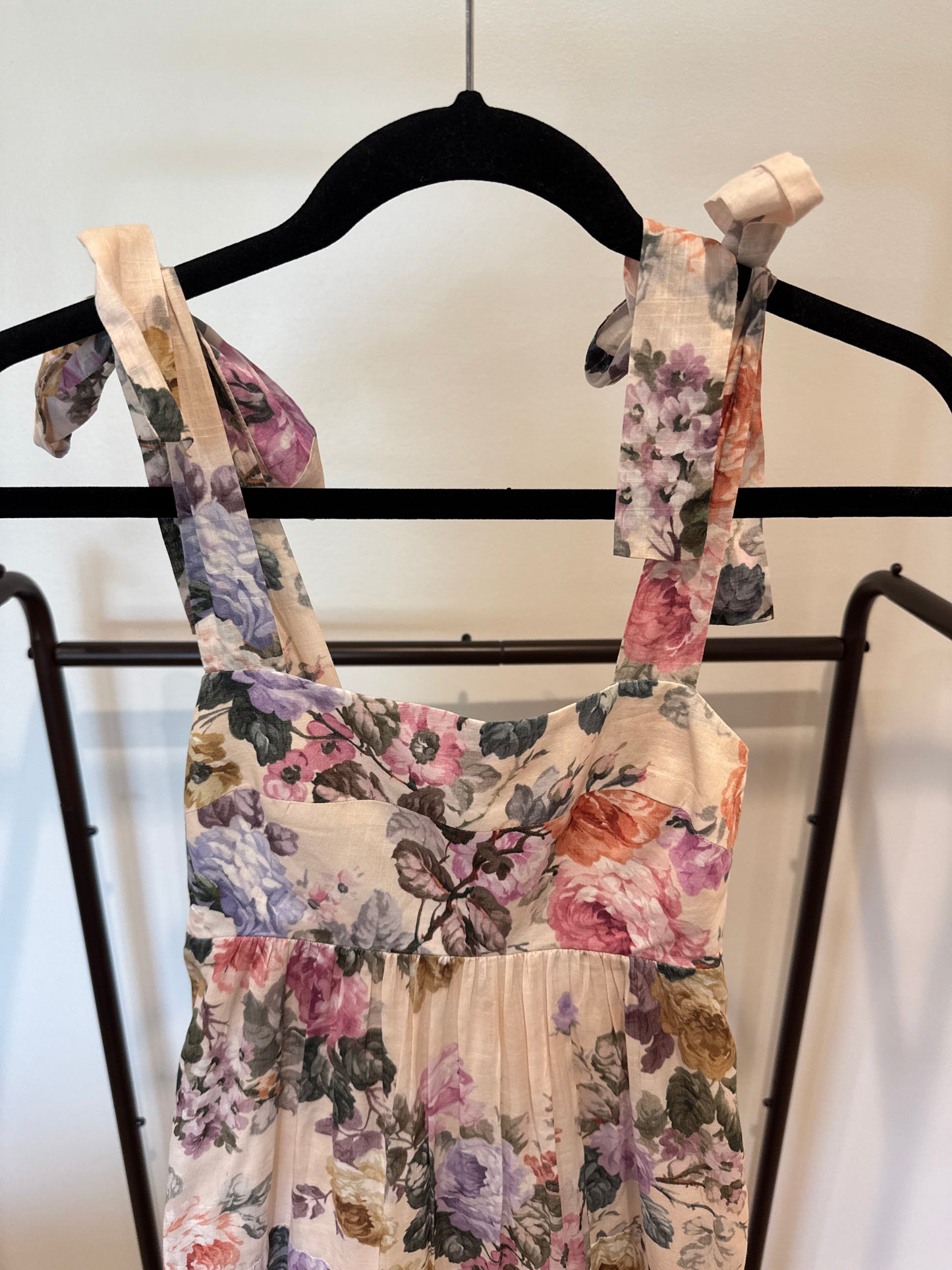 Zimmermann Brighton Tie Shoulder Dress SIZE 0P US 2P
