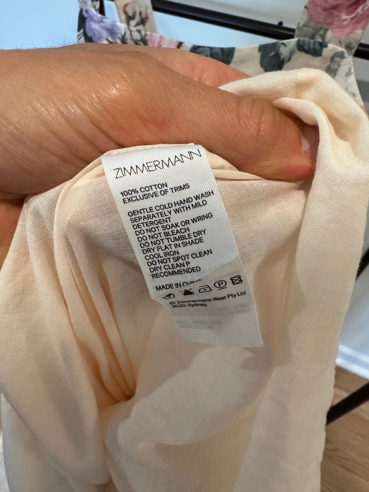 Zimmermann Brighton Tie Shoulder Dress SIZE 0P US 2P