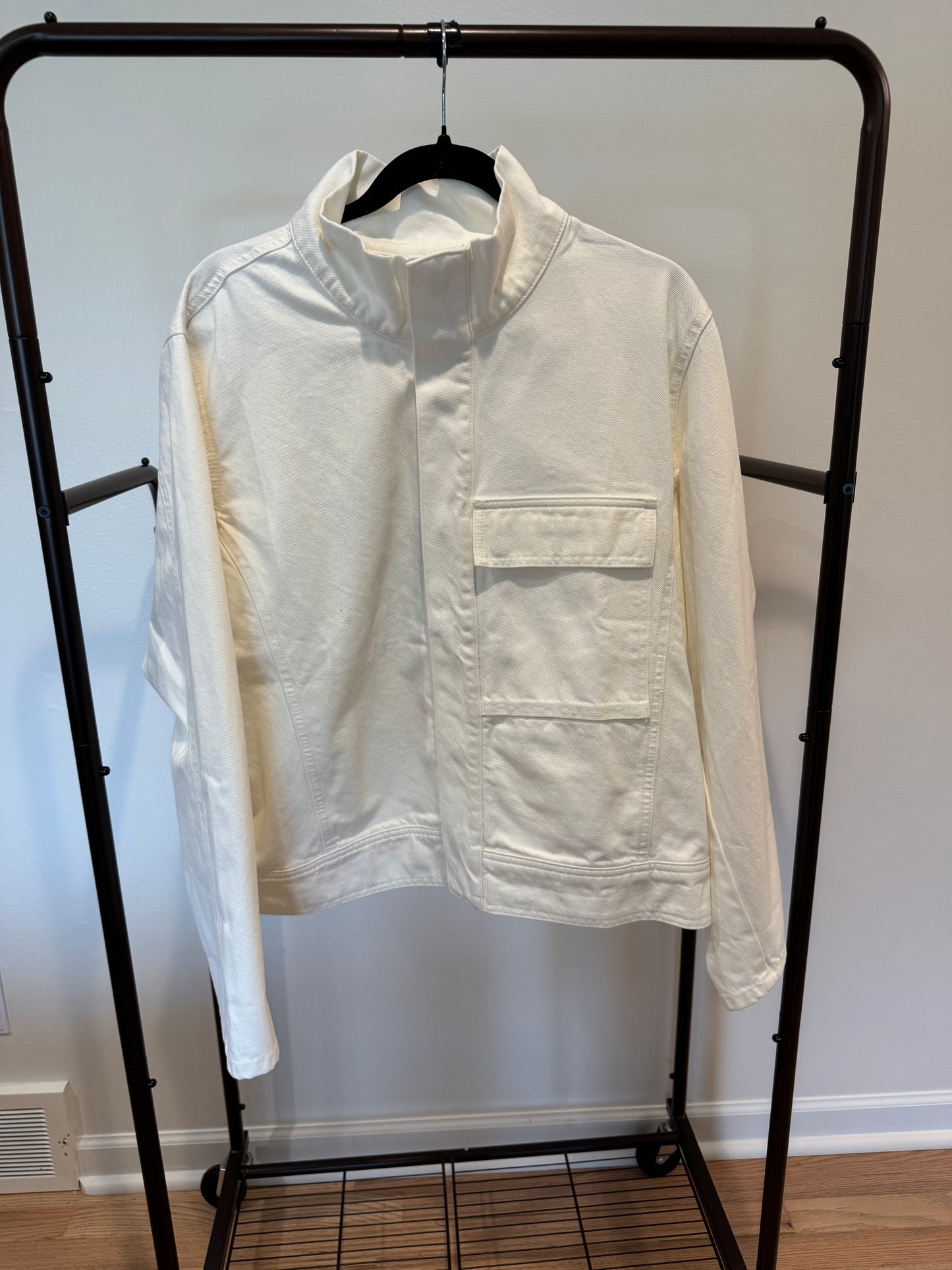 Nili Lotan Marilou Denim Cream Jacket size L