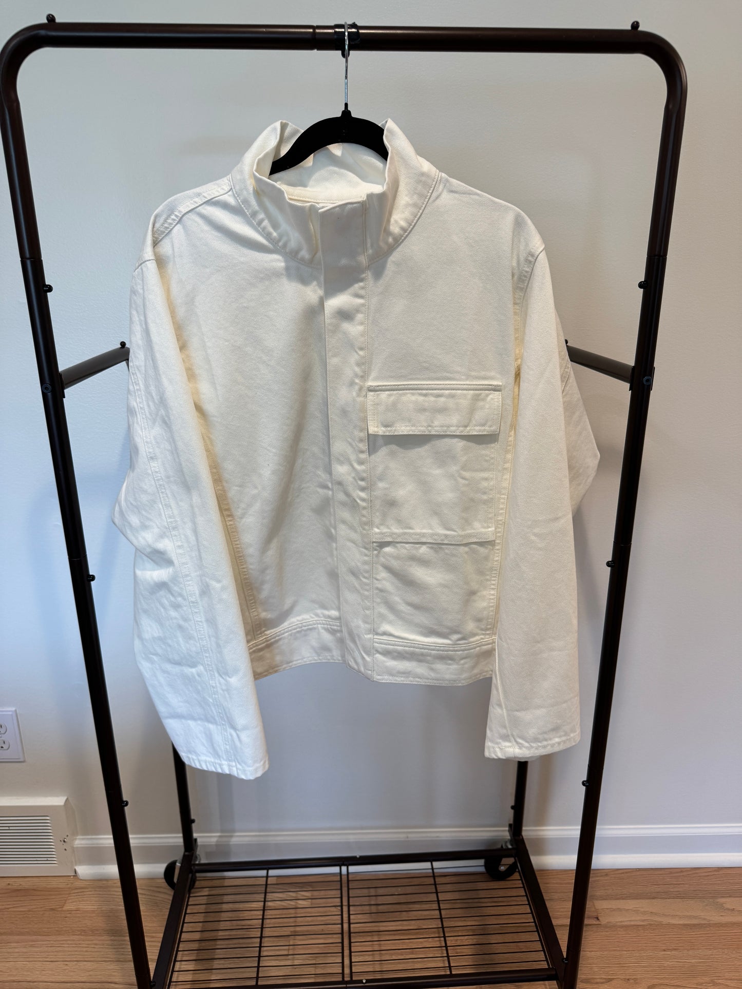 Nili Lotan Marilou Denim Cream Jacket size L