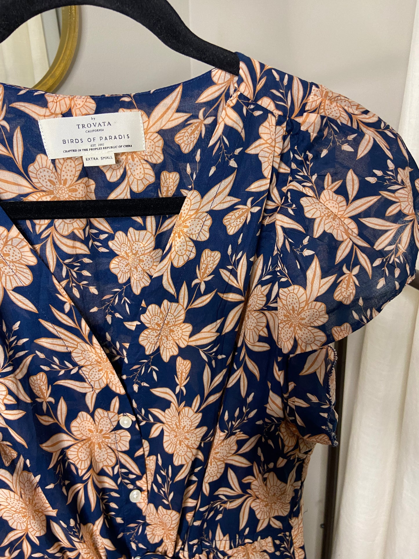 Trovata Birds of Paradis Kristi Midi Dress size XS