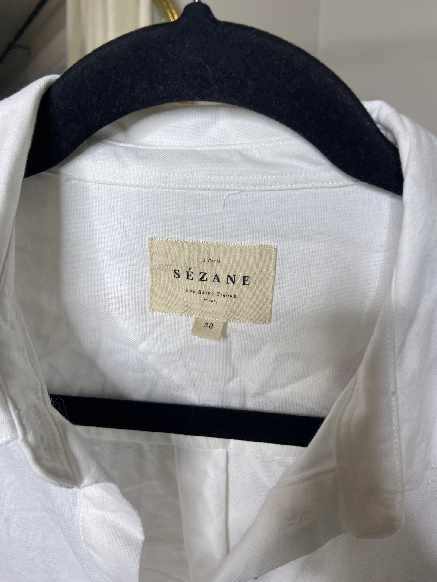 Sezane Tomboy Shirt Embroidered Hearts size 38 (6)