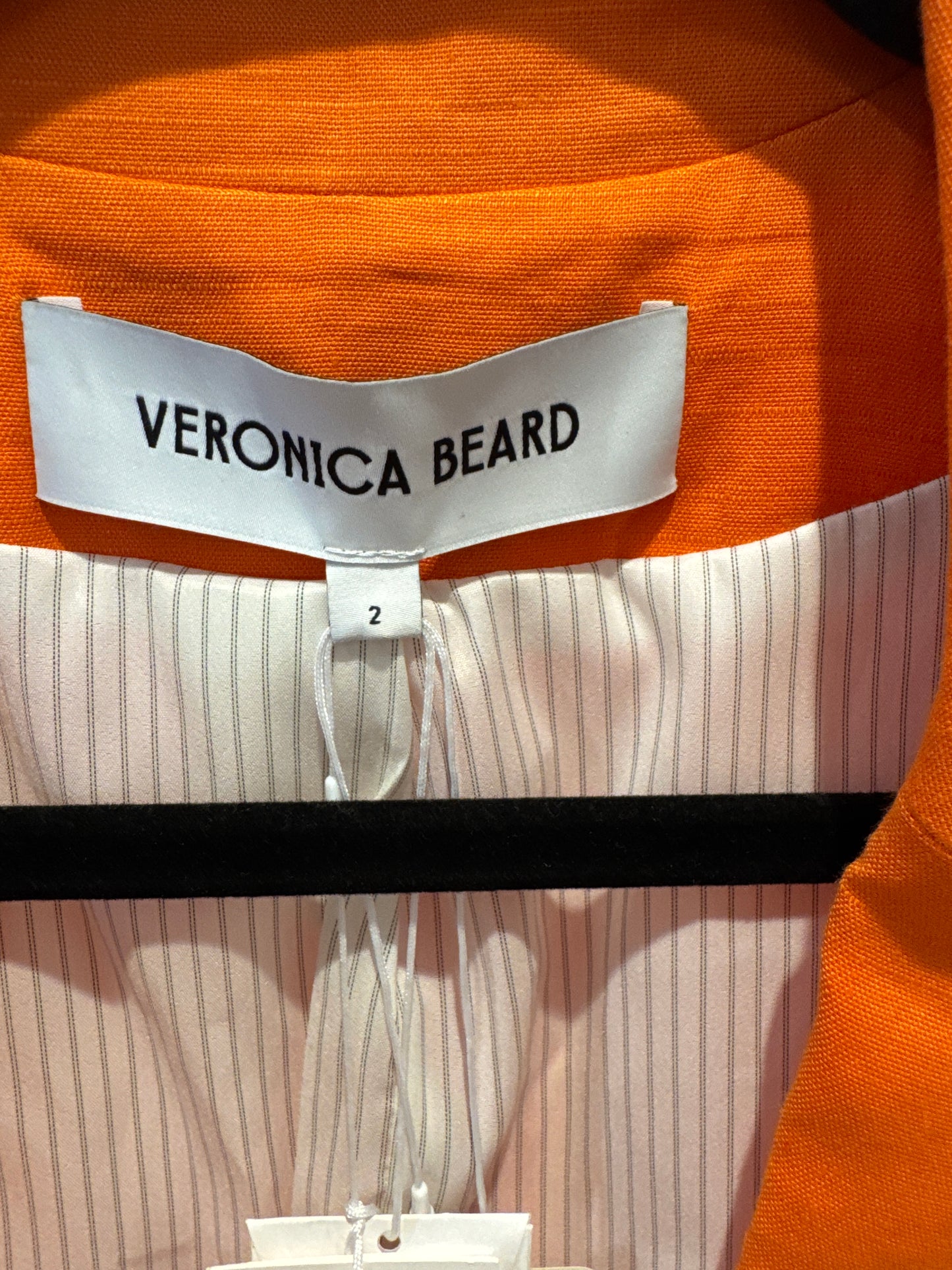 Veronica Beard Bexley Linen Dickey Jacket in Orange size 2
