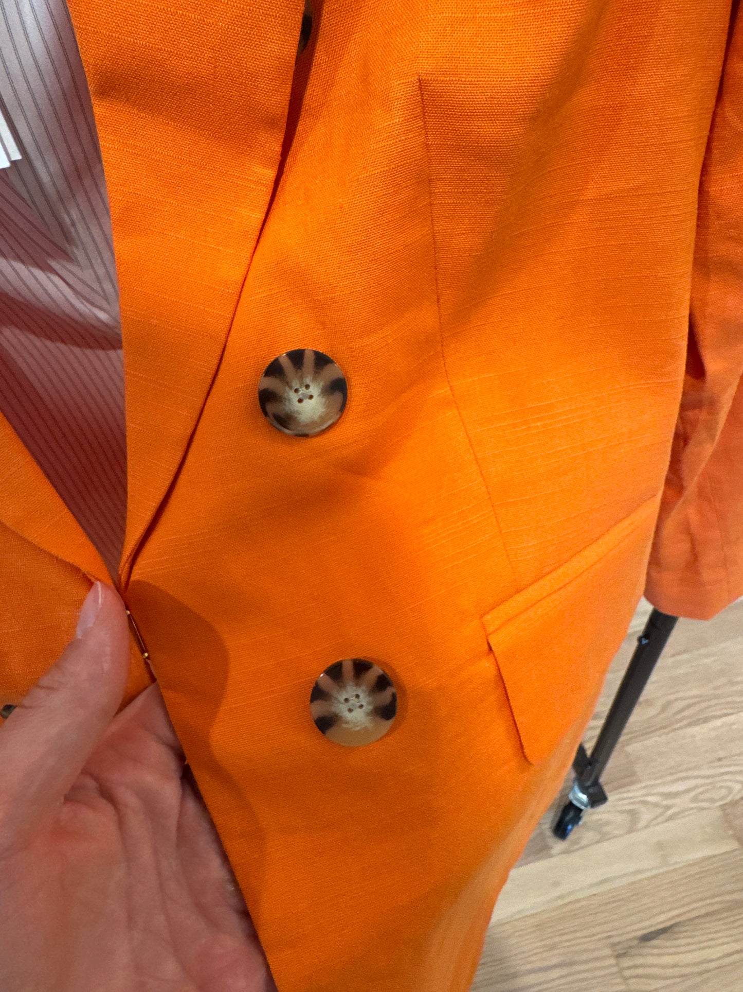 Veronica Beard Bexley Linen Dickey Jacket in Orange size 2