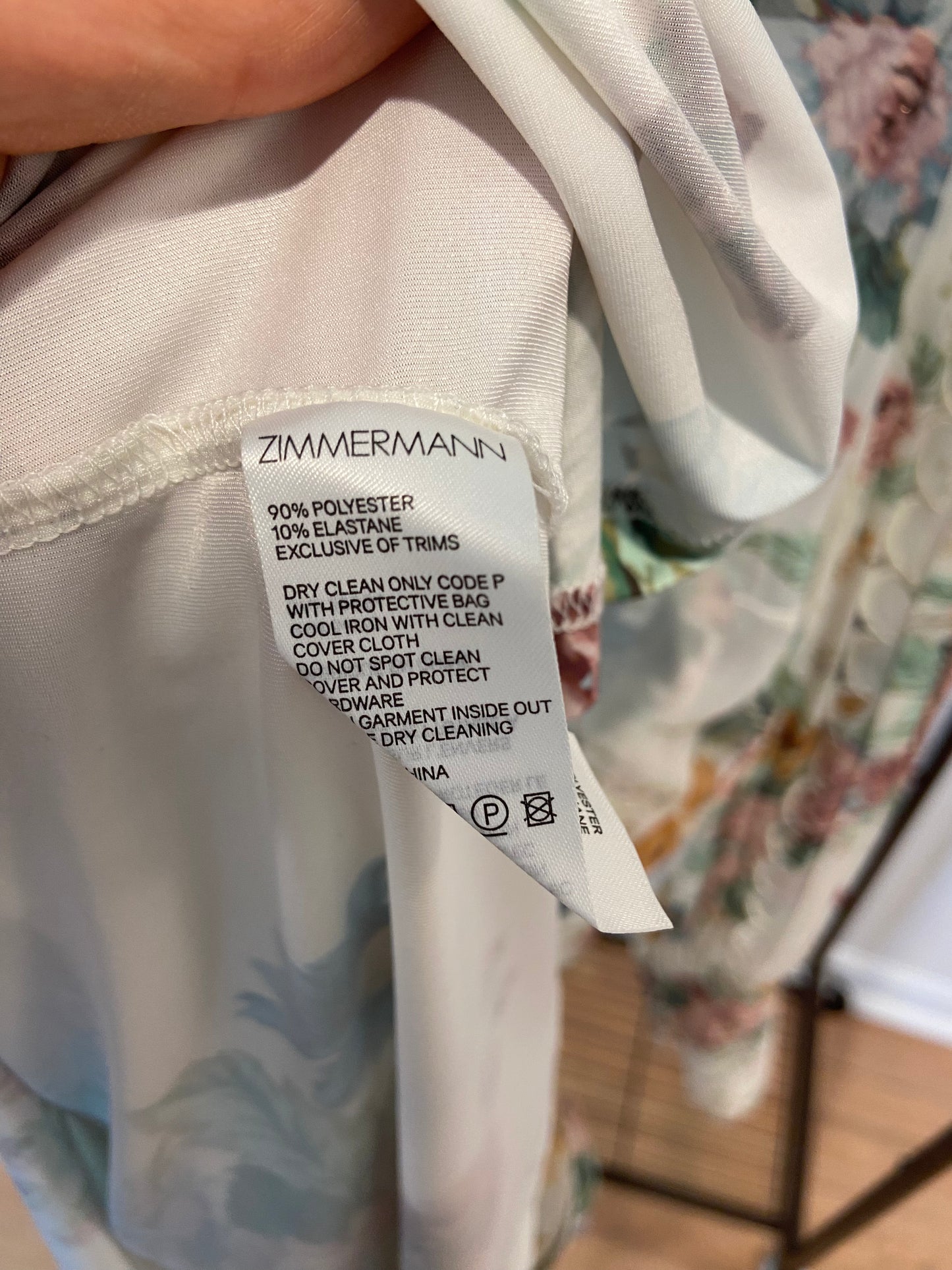 Zimmermann Wavelength Silk Floral Midi Dress size 1 US 6