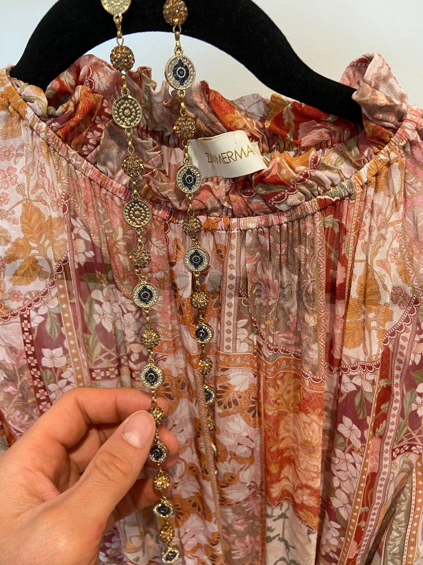 Zimmermann Kaleidoscope Red Swirl Floral Tubular Midi Dress size 3 US 10