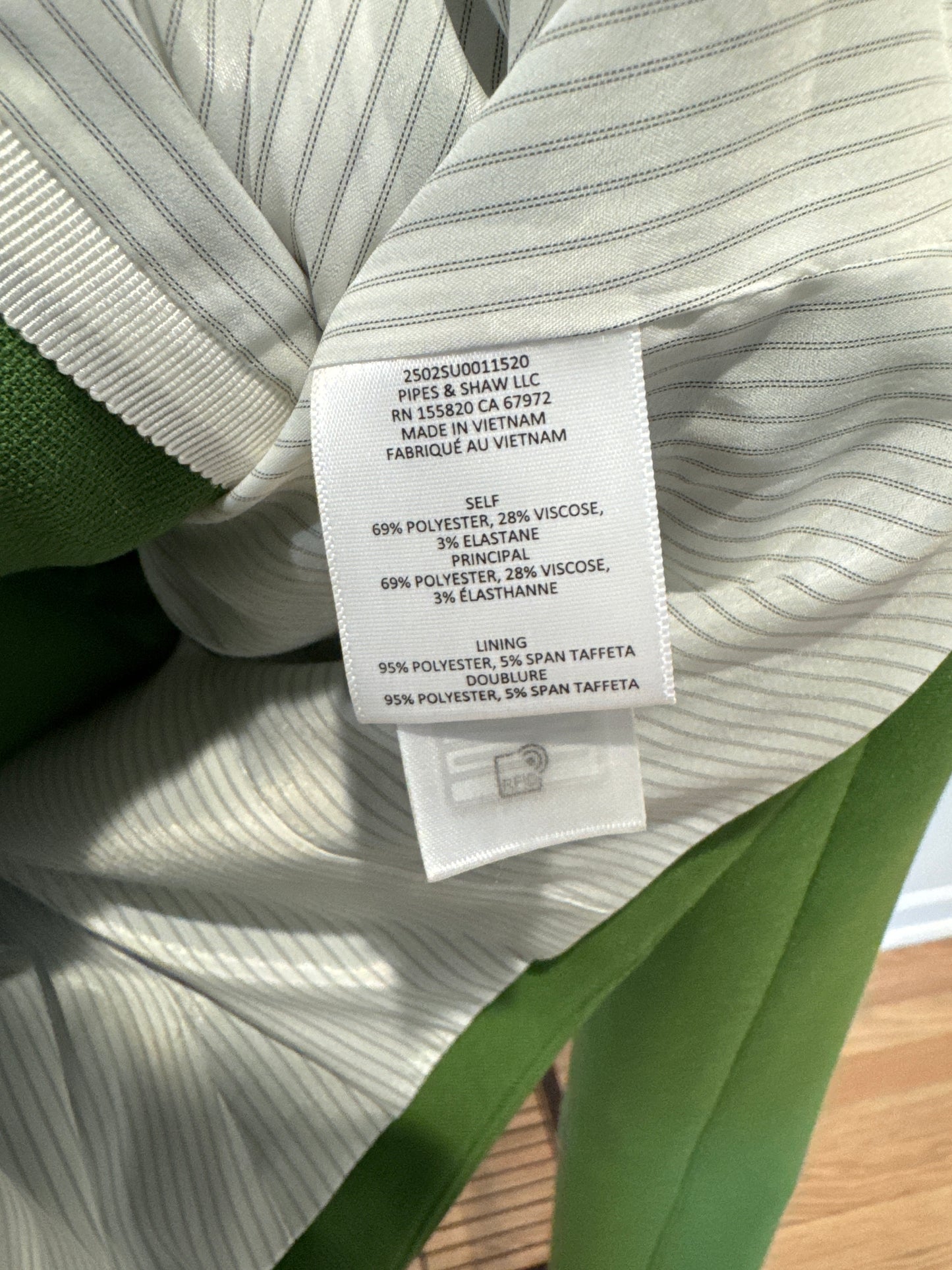 Veronica Beard Hosanna Dickey Jacket in Lemongrass size 4