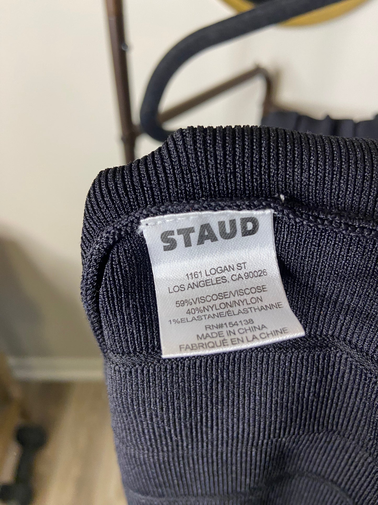 Staud Ellison Knit Black Dress size XS