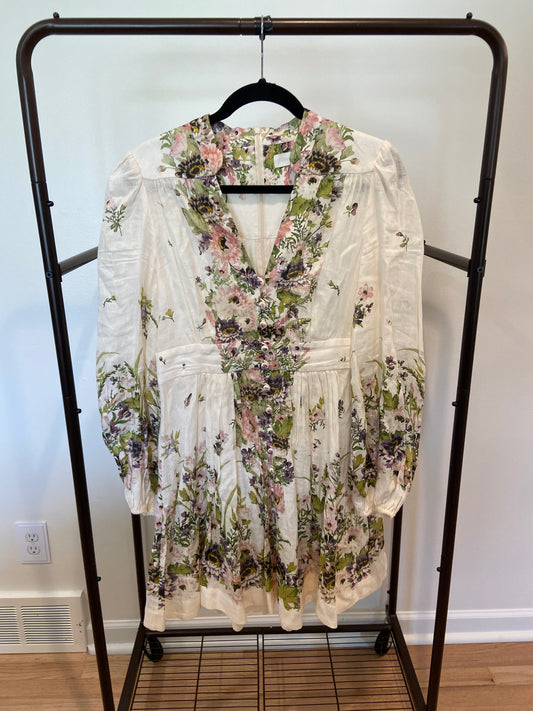 Zimmermann Halliday Plunge Mini Dress size 2 US 8